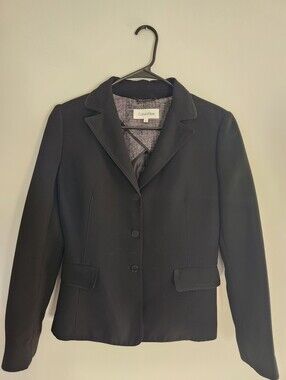 Calvin Klein Women's Black Blazer with Button Detail Size 6